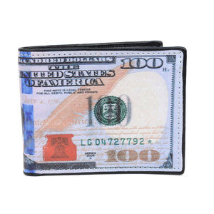 Novelty Vegan Leather $100 Bill Wallet Billfold